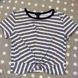 Crop top striped shirt